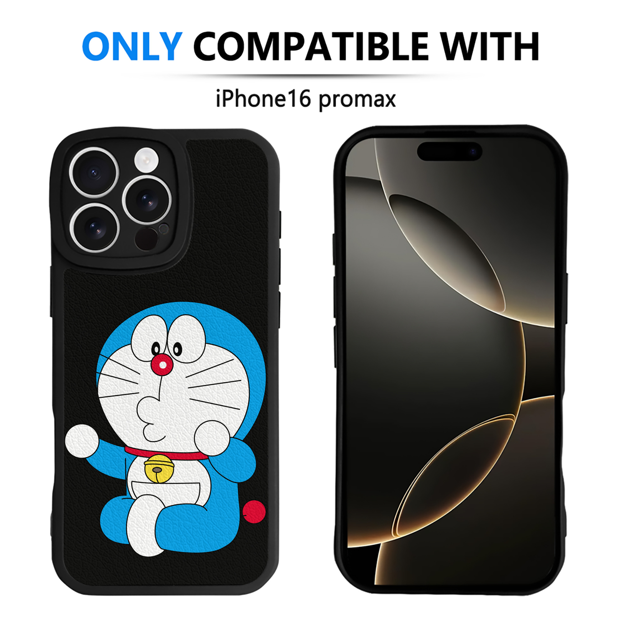 （画像用） ドラえもん Doraemon 【iPhone 16シリーズ対応】シリコンスマホケース（レザー調） 材質：シリコン